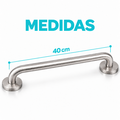 Barra Seguridad Para Baño Manilla Agarradera Acero 40cm