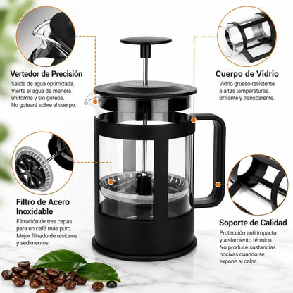 Prensa Francesa Cafetera Francesa Manual Cafe Te Mate 350ml