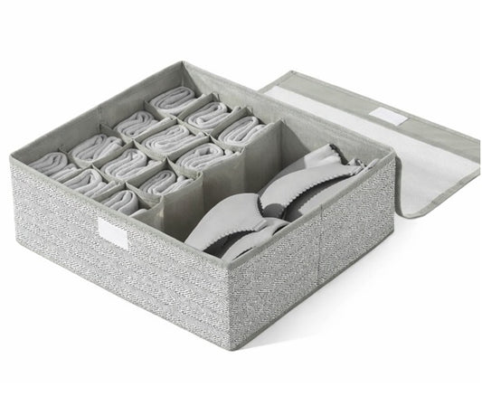 Caja Organizadora De Ropa Pegable Organizador Con Tapa 32x28