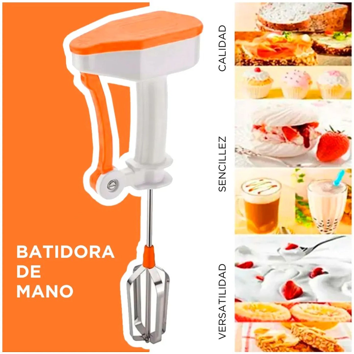 Mini Batidor Revolvedor De Cafe Y Espuma Leche Portatil